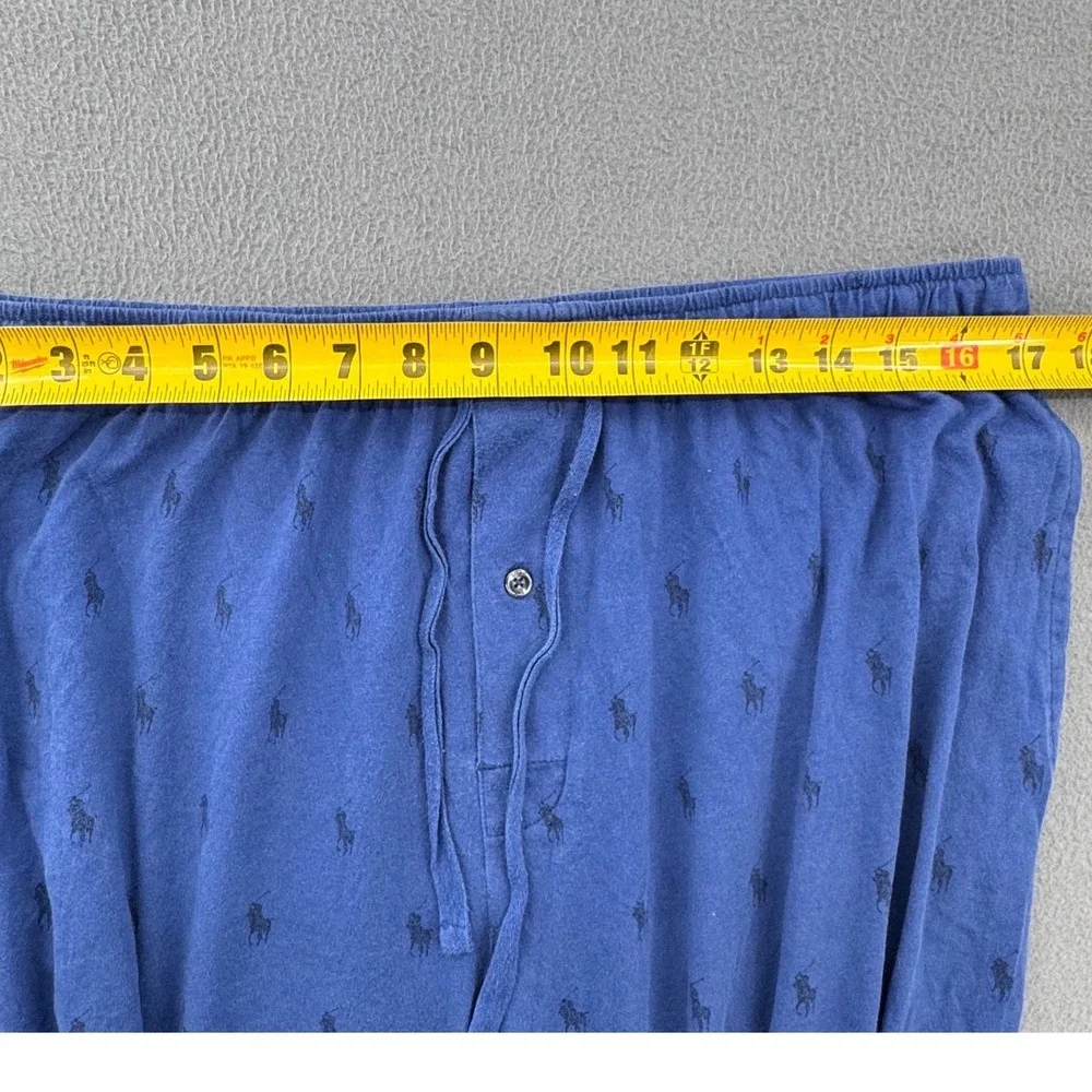 Polo Ralph Lauren Pajama Pant XL Blue All Over Pony Logo Sleepwear Loungewear